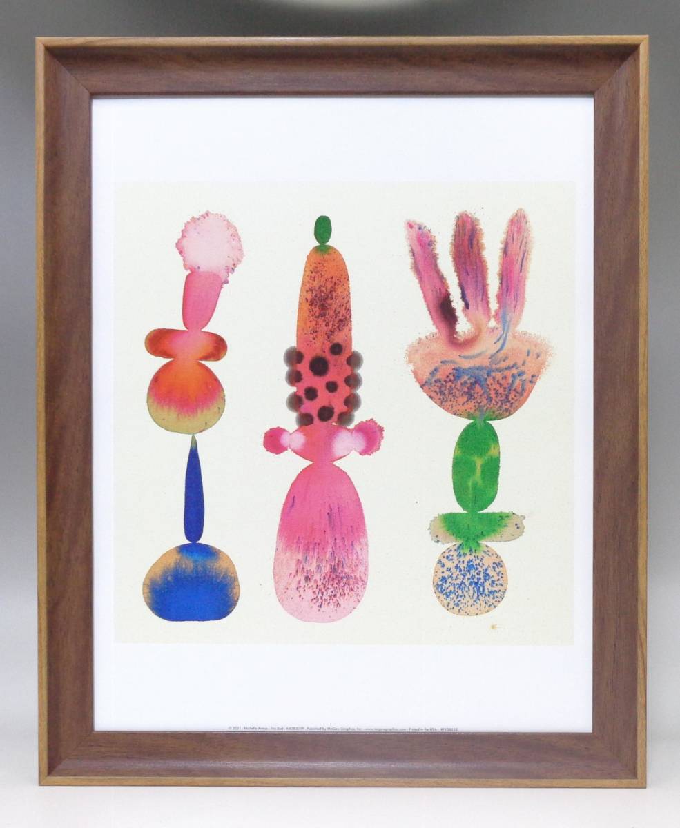 New Framed Art Poster Michelle Armas Painting Colorful Pop Abstract TRIO BUD 398, Printed materials, Poster, others