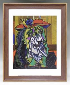 Art hand Auction Brand new ☆ Framed art poster ◇ Pablo Picasso ☆ Pablo Picasso ☆ Painting ☆ Wall hanging ☆ Interior ☆ WEEPING WOMAN, 1937☆Abstract painting☆53, printed matter, poster, others