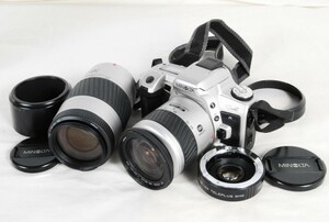 7334 MINOLTA ミノルタ α Sweet AF 28-80mm F3.5-5.6 AF 75-300mm F3.5-5.6 AF 75-300mm F4.5-5.6 MX-AF 1.5X TELEPLUS SHQ付 愛知県岡崎