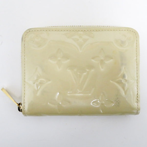 質イコー [ルイヴィトン] LOUIS VUITTON ヴェルニ レザー ジッピーコインパース ラウンドファスナー M91461 TS4171 アイボリー系 中古