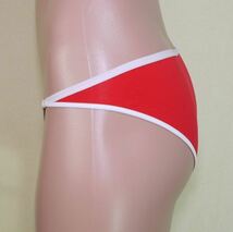 人類史上最も偉大な発明 三角パンティ 赤サイドリングゴム白 Lサイズ 綿 コットン ショーツ Low Rise Cotton Bikini Panties_画像3