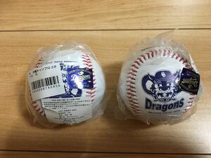  Chunichi Dragons *2018 year Okinawa camp Logo ball * autograph ball * 2 piece set * new goods unopened * limitation 