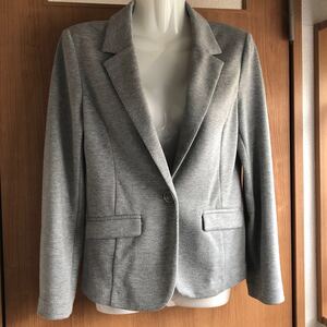 テーラードジャケット ニットジャケット グレー