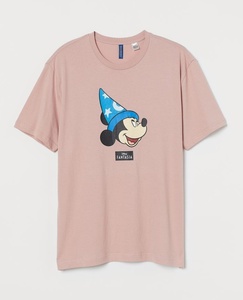 ミッキーマウス　Mickey Mouse　Tシャツ　ディズニー　ファンタジア　Fantasia　サイズM　ピンク　Mickey Mouse　Disney　新品