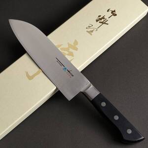 包丁 TSマダム 三徳包丁 口金付 17cm (170mm) 井之口刃物 クロムモリブデン 家庭用の洋包丁 魚 肉 野菜切り 両刃万能包丁 日本製