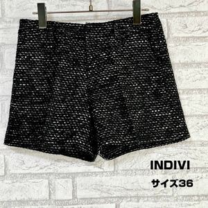 INDIVI Indivi size 36 black shorts short bread 