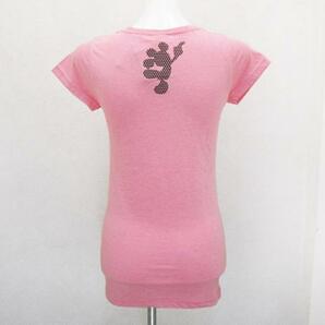 TTU スタッズ ミッキー半袖Tシャツ 桃色ピンク レディースM / ディズニー女性Teeの画像2