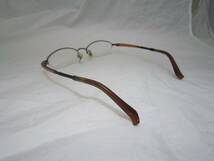 メガネ 眼鏡 メガネフレーム ハーフリム ブラウン 53口18-140 独立型鼻パッド 楕円形 眼鏡 [htz_画像4