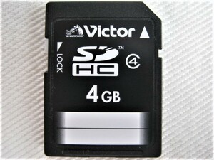 ★中古品 動作確認済み Victor ビクター SDHC SDメモリーカード SDカード 4GB MADE IN TAIWAN 台湾製 100均ダイソーのSDカードケース付き★