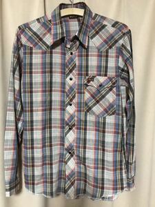 USED 80s WRANGLER WESTERN SHIRT MADE IN USA 中古 80's ラングラー チェック ウエスタン シャツ アメリカ製 SIZE S 送料無料