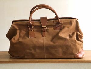 KBN-030 редкий товар [ Vintage ] натуральная кожа старый сумка "Boston bag" YKK молния подлинная вещь 