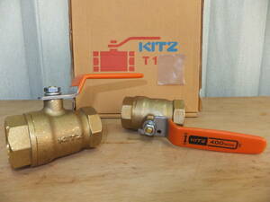 未使用処分　KITZキッツ　400型Tボールバルブ　2個組　呼び径（1B　25A）