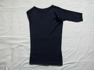 ★美品・未着用★ Yohji Yamamoto ヨウジヤマモト SAMPLE サンプル品 アシンメトリー ニット セーター 紺 日本製 ★古着 レディース Y's