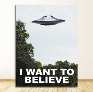 G995 X-FILES　X-ファイル　UFO　キャンバスアートポスター　50×70cm　インテリア　海外製キャンバス生地　C