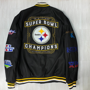 USA正規品 【3XL】 JHデザイン Steelers ピッツバーグ スティーラーズ 限定 NFL スーパーボウル チャンピオンズ リバーシブル スタジャン 