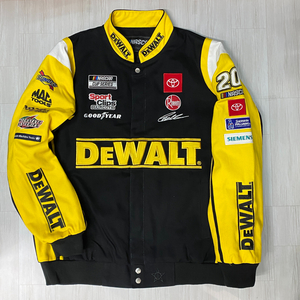 USA最強モータースポーツ 【L】 NASCAR ナスカー JHデザイン DEWALT レーシングジャケット C.BELL クリストファーベル 黒 黄 TOYOTA カムリ