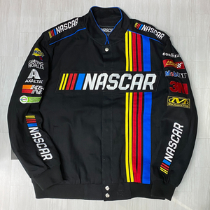 USA最強モータースポーツ 【XL】 NASCAR ナスカー JHデザイン Twill Uniform レーシングジャケット 黒 USA正規品 フルスナップ仕様