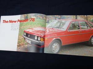 VW Volkswagen Passat Passat B-32Y type Japanese edition exclusive use main catalog / "Yanase" 1978 year [ at that time thing ]