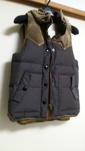  new goods * tag attaching! Le Ciel Bleu RESTIR down vest Brown 38 outer hood Layered leisure office remote Work casual 