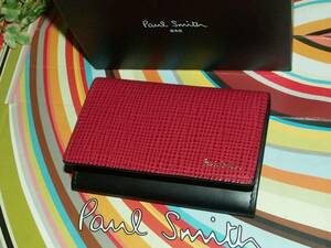 *142R new goods regular goods Paul Smith 2 color card-case 