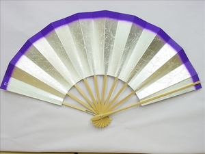 1026, Mai fan Japan dancing *.. for 29cm silver .. heaven purple white bamboo box none 