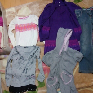  secondhand goods 140 size girls clothes fully set 