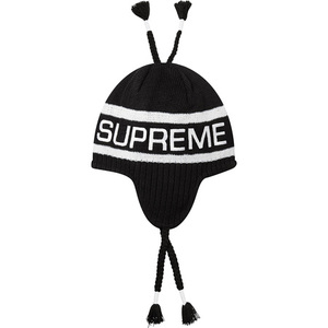 希少★新品本物【BLACK】★Earflap Beanie イアフラップ ビーニー 正規店購入 激レア 名品 シュプリーム Supreme 2016A/W