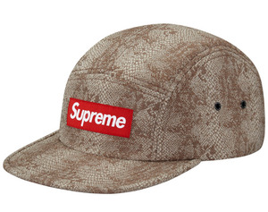 希少★新品本物【TAN】★Jacquard Snake Camp Cap Box ジャッカード スネーク キャンプ 正規店購入 レアモデル 限定品 Supreme 2014A/W