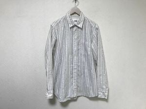  genuine article Takeo Kikuchi TAKEOKIKUCHI stripe pattern cotton shirt dress long sleeve shirt men's XL white white 4