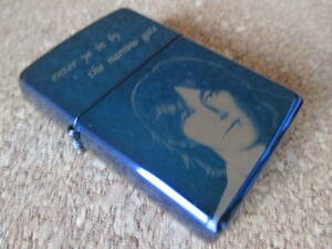 ZIPPO 『B'z enter ye by the narrow gate ビーズ 稲葉浩志 ブルーチタン』2015年4月製造 松本孝弘 オイルライター ジッポ－ 廃版激レア