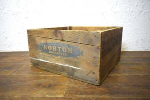ビンテージ Norton 木箱 インテリア 雑貨 ディスプレイ アメリカ ウッド ヴィンテージ アンティーク 木製