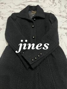 【ジネス】【jines】ロングコート 黒 ブラック レディース サイズ38
