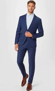  beautiful goods 38,000 JAKES suit tailored jacket blaser business M size 46 navy 48 office L dark blue formal wedding ACNE slim Fit 