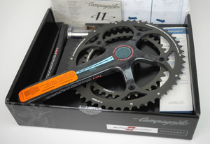 新品 158,000円 CAMPAGNOLO SUPER RECORD TITANカンパ カンパニョーロ スーパーレコード172.5 mmクランクセット11速53/39カーボンクランク2