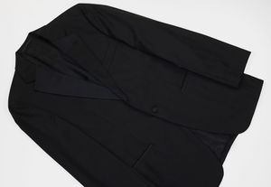 美品 イタリア製 78,000円 ヒューゴボス グアベロ スーツ スモーキング ジャケット36RテーラードRRLブレザーMサイズ46ブラック黒48オフィス