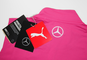 新品 9,800円 PUMA プーマ ベンツ トップス半袖Tシャツ XSサイズ34ピンク ノースリーブ タンクトップ テニス ゴルフ ジョギング ランニング