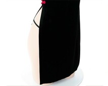 超セクシー 可愛い ベルベット チャイナドレス 背中見せ ワンピース ボディコン ランジェリー コスプレ /ブラック ZCL490_画像9