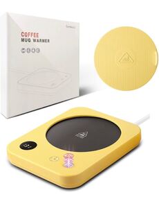 カップウォーマー、シリコンカップ蓋コ、3種モードコーヒーカップ保温器(黄色)