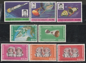 パラグアイ1966＃911－宇宙飛行士と宇宙探検8完 未 ＄7.50