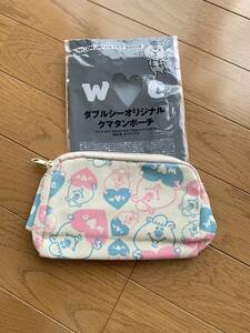  unused WC double si- original bear tongue pouch NYLON JAPAN 7 month number special appendix general version bear .. pouch Wakatsuki Chinatsu double si-book