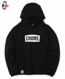 特注サイズCHUMS Logo Pullover Parka Jet Blackチャムス ロゴ プルオーバー パーカー（メンズ）ジェット ブラック／黒CH00-1302／XXL／2XL