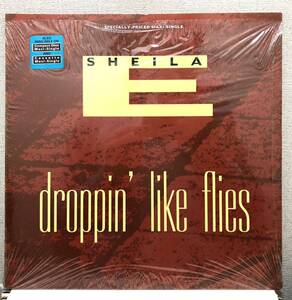 レア 倉庫出 1991 Sheila E / Droppin' Like Flies シーラ イー Original US 12 Remixes シュリンク ステッカー 絶版