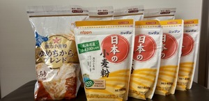 ニップン　強力小麦粉 「ゆめちからブレンド」 1kg × 4袋　/　「日本の小麦粉」400ｇ×４袋　計８袋セット 　北海道産小麦粉100% 強力粉 