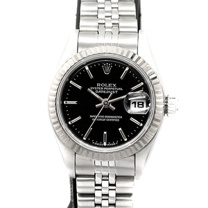 ロレックス ROLEX デイトジャスト 69174 黒文字盤 SS/WG レディース腕時計 U番 自動巻き デイトジャスト,女性用,本体