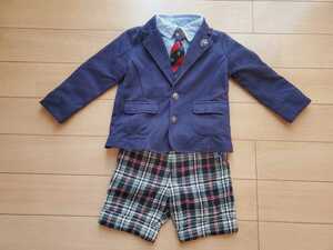 95*2way formal set *[ Comme Ca Du Mode * short pants ][ jacket ][Y shirt 2 sheets ( blue white )][ necktie ]* go in . wedding presentation suit 0