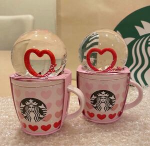 スターバックス スタバ バレンタイン スノードーム タンブラー スノーグローブ&マグ デミタスカップ コップ STARBUCKS
