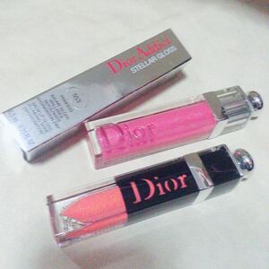Dior リップ2本セット　ディオールアディクトグロス ディオールアディクト　ラッカープランプ　ピンク　オレンジコーラル