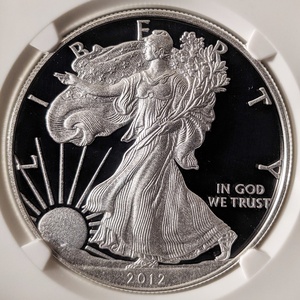 【初期出荷1円～】イーグル 2012年 アメリカ 銀貨 1ドル NGC PF70 米国 最高鑑定 モダン コイン ウォーキングリバティ 硬貨