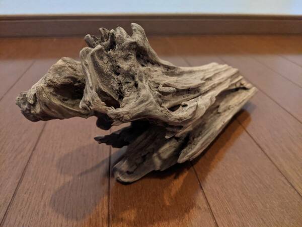 ☆天然流木 水槽 １点物 アクアリウム オブジェ アート 27×9.5×14cm 大和川 爬虫類 インテリア　魚　めだか　トカゲ　へび　隠れ家　　