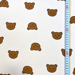 テディベア Tシャツニット 180×55cm ニット生地 布 はぎれ くま くまさん テディベア柄